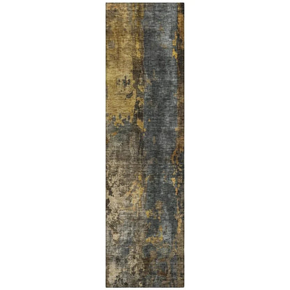 LOOMLAN Rugs Nayara Gray Washable Indoor-Outdoor Rug