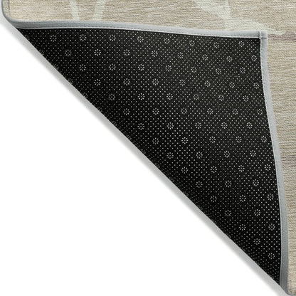 LOOMLAN Rugs Nazira Beige Washable Indoor-Outdoor Rug