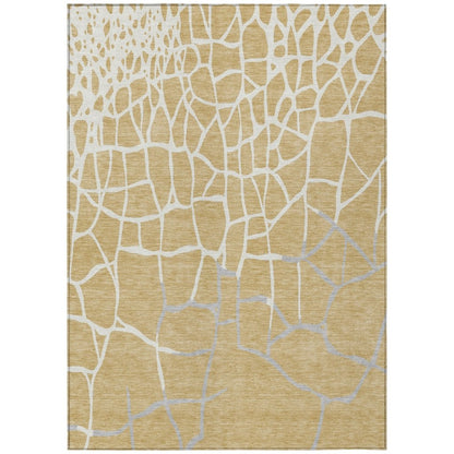 LOOMLAN Rugs Nazira Gold Washable Indoor-Outdoor Rug