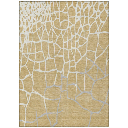 LOOMLAN Rugs Nazira Gold Washable Indoor-Outdoor Rug