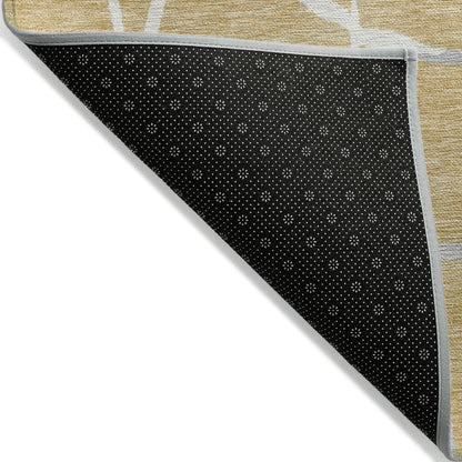 LOOMLAN Rugs Nazira Gold Washable Indoor-Outdoor Rug
