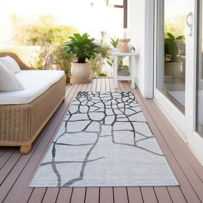 LOOMLAN Rugs Nazira Gray Washable Indoor-Outdoor Rug