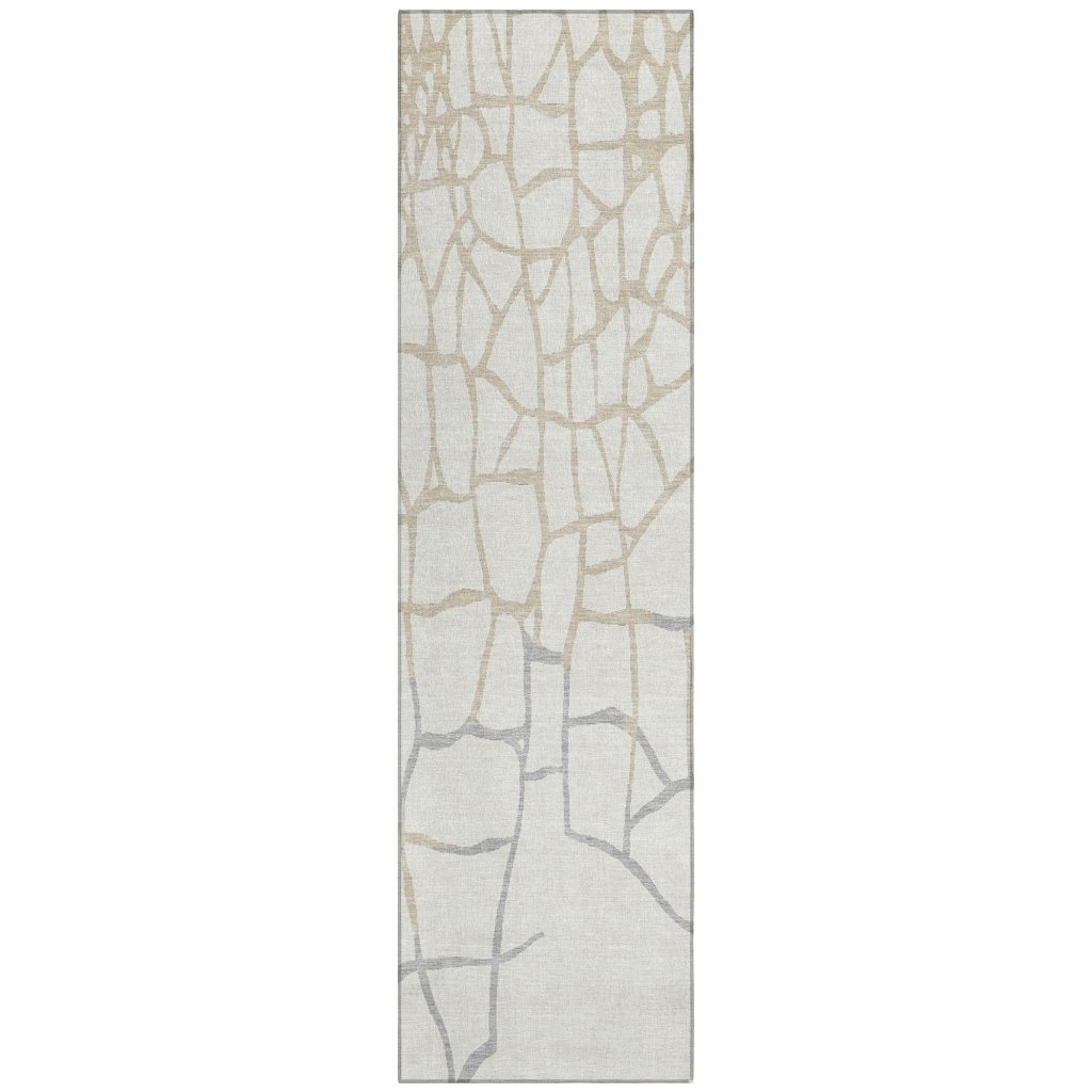 LOOMLAN Rugs Nazira Ivory Washable Indoor-Outdoor Rug