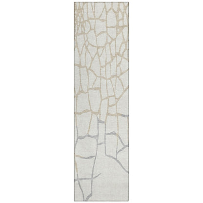 LOOMLAN Rugs Nazira Ivory Washable Indoor-Outdoor Rug