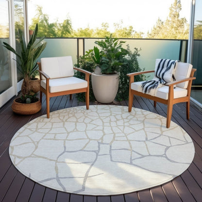 LOOMLAN Rugs Nazira Ivory Washable Indoor-Outdoor Rug