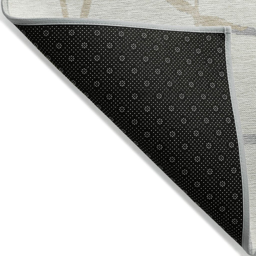 LOOMLAN Rugs Nazira Ivory Washable Indoor-Outdoor Rug