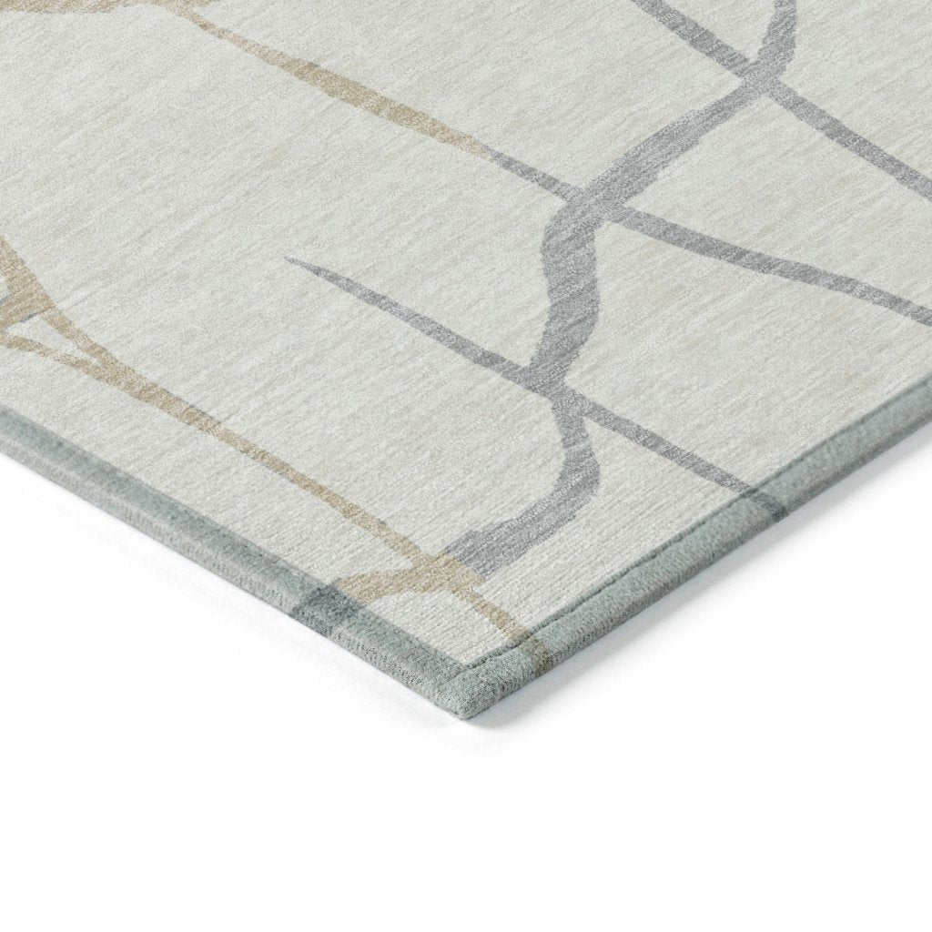 LOOMLAN Rugs Nazira Ivory Washable Indoor-Outdoor Rug