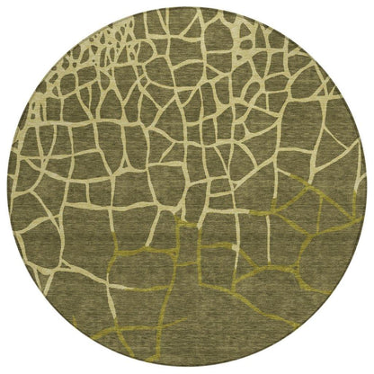 LOOMLAN Rugs Nazira Olive Washable Indoor-Outdoor Rug