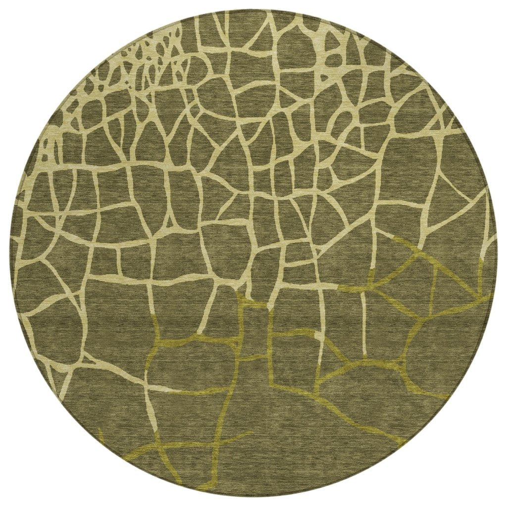 LOOMLAN Rugs Nazira Olive Washable Indoor-Outdoor Rug