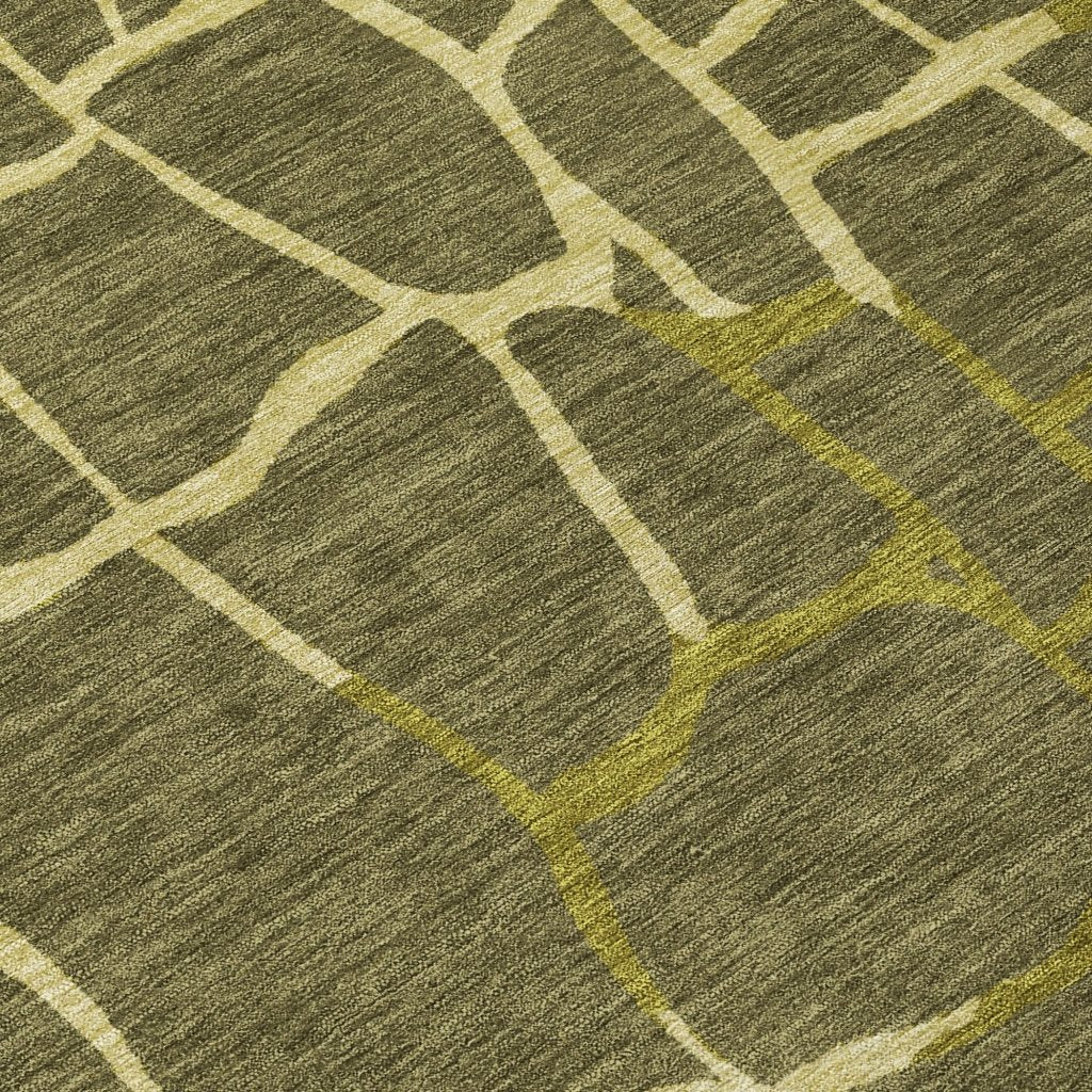LOOMLAN Rugs Nazira Olive Washable Indoor-Outdoor Rug