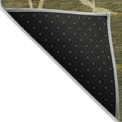 LOOMLAN Rugs Nazira Olive Washable Indoor-Outdoor Rug