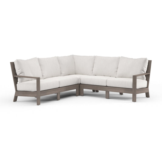 Laguna Canvas Flax Sunbrella Upholstered Outdoor Sectional Sofa