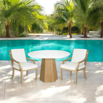 Nicoya Formal Arm Dining Chair Outdoor Living Castelle - LOOMLAN - Castelle - Outdoor Dining Chairs