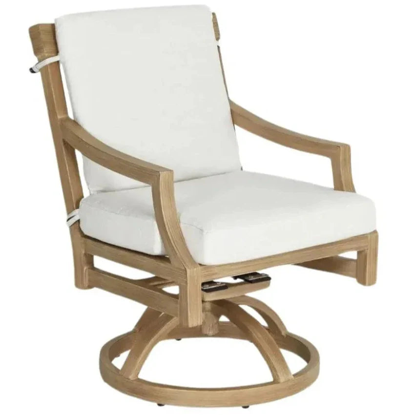 Nicoya Formal Arm Dining Chair Swivel Rocker - LOOMLAN - Castelle - Outdoor Dining Chairs