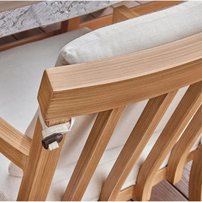 Nicoya Formal Arm Dining Chair Swivel Rocker - LOOMLAN - Castelle - Outdoor Dining Chairs