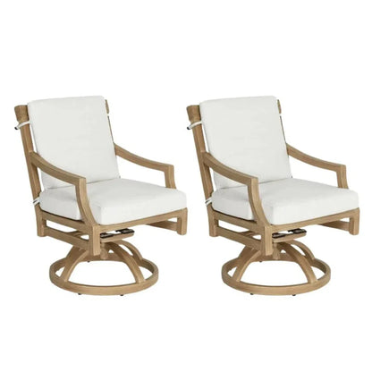 Nicoya Formal Arm Dining Chair Swivel Rocker - LOOMLAN - Castelle - Outdoor Dining Chairs