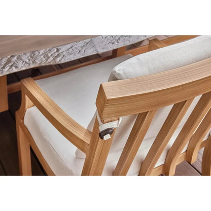 Nicoya Formal Arm Dining Chair Swivel Rocker - LOOMLAN - Castelle - Outdoor Dining Chairs