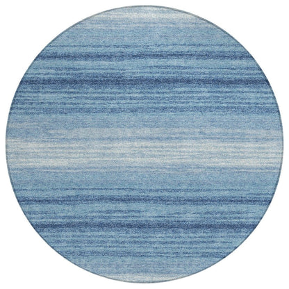 LOOMLAN Rugs Nira Blue Washable Indoor-Outdoor Rug