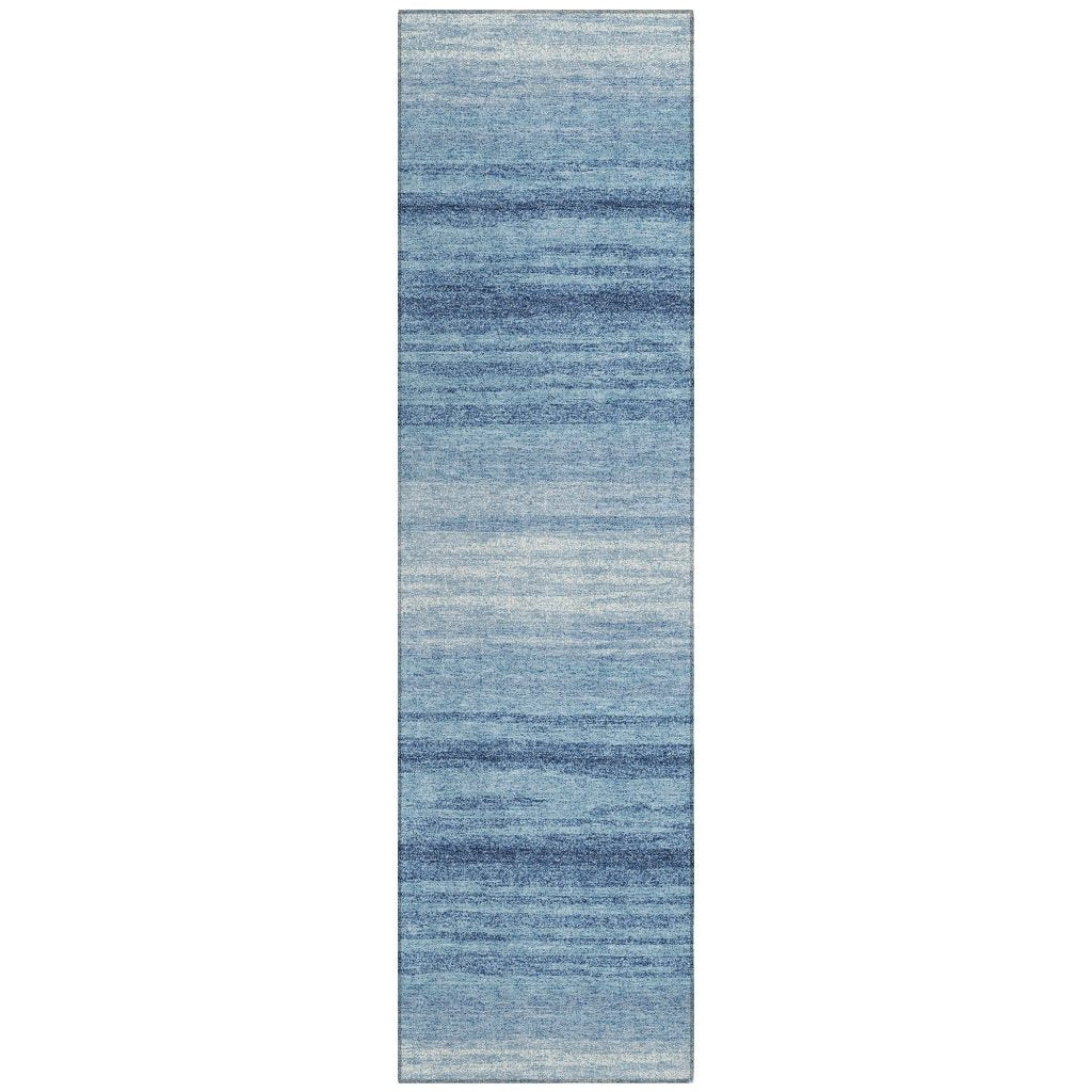 LOOMLAN Rugs Nira Blue Washable Indoor-Outdoor Rug