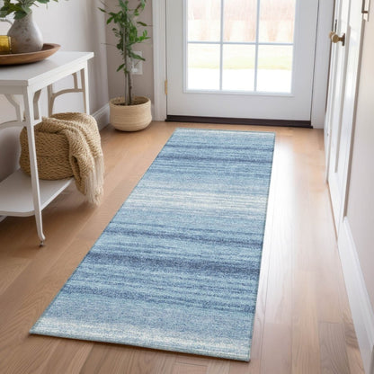 LOOMLAN Rugs Nira Blue Washable Indoor-Outdoor Rug