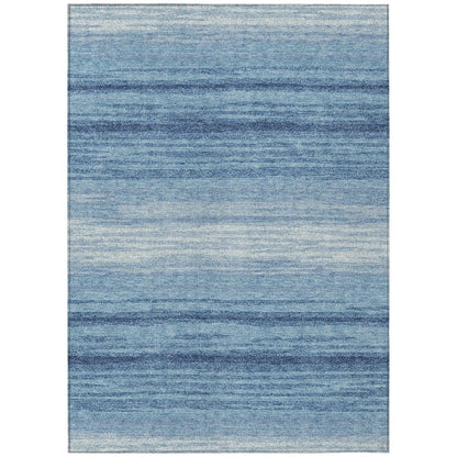 LOOMLAN Rugs Nira Blue Washable Indoor-Outdoor Rug