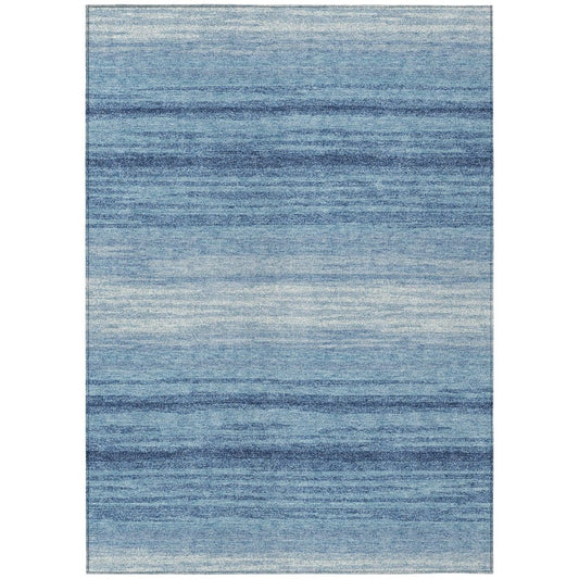 LOOMLAN Rugs Nira Blue Washable Indoor-Outdoor Rug