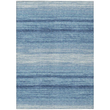 LOOMLAN Rugs Nira Blue Washable Indoor-Outdoor Rug