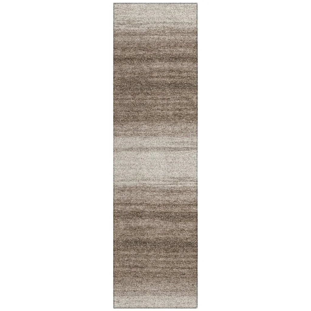LOOMLAN Rugs Nira Brown Washable Indoor-Outdoor Rug