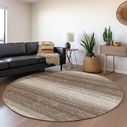 LOOMLAN Rugs Nira Brown Washable Indoor-Outdoor Rug