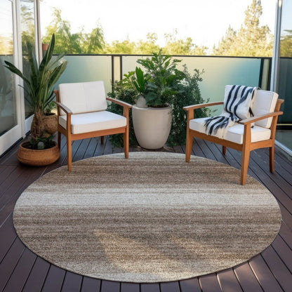 LOOMLAN Rugs Nira Brown Washable Indoor-Outdoor Rug