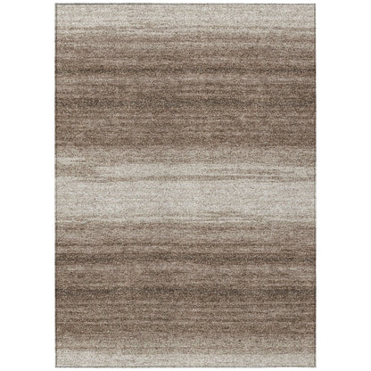 LOOMLAN Rugs Nira Brown Washable Indoor-Outdoor Rug