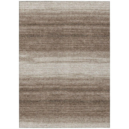 LOOMLAN Rugs Nira Brown Washable Indoor-Outdoor Rug
