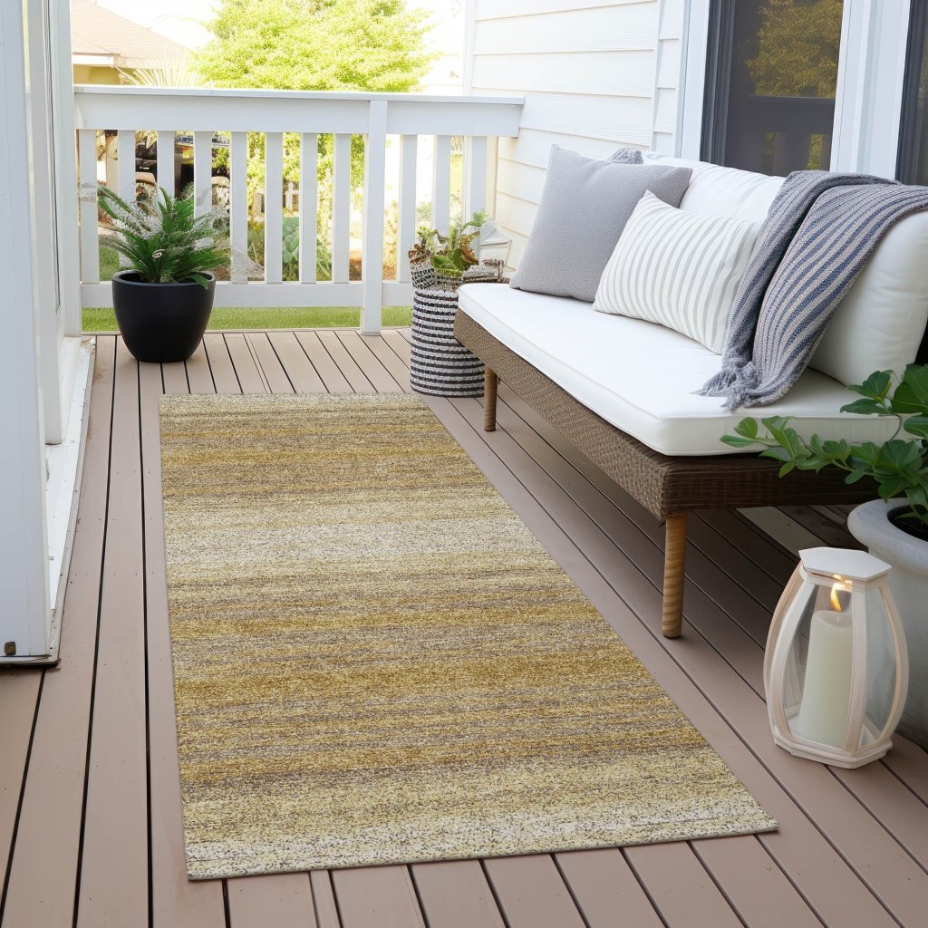 LOOMLAN Rugs Nira Gold Washable Indoor-Outdoor Rug