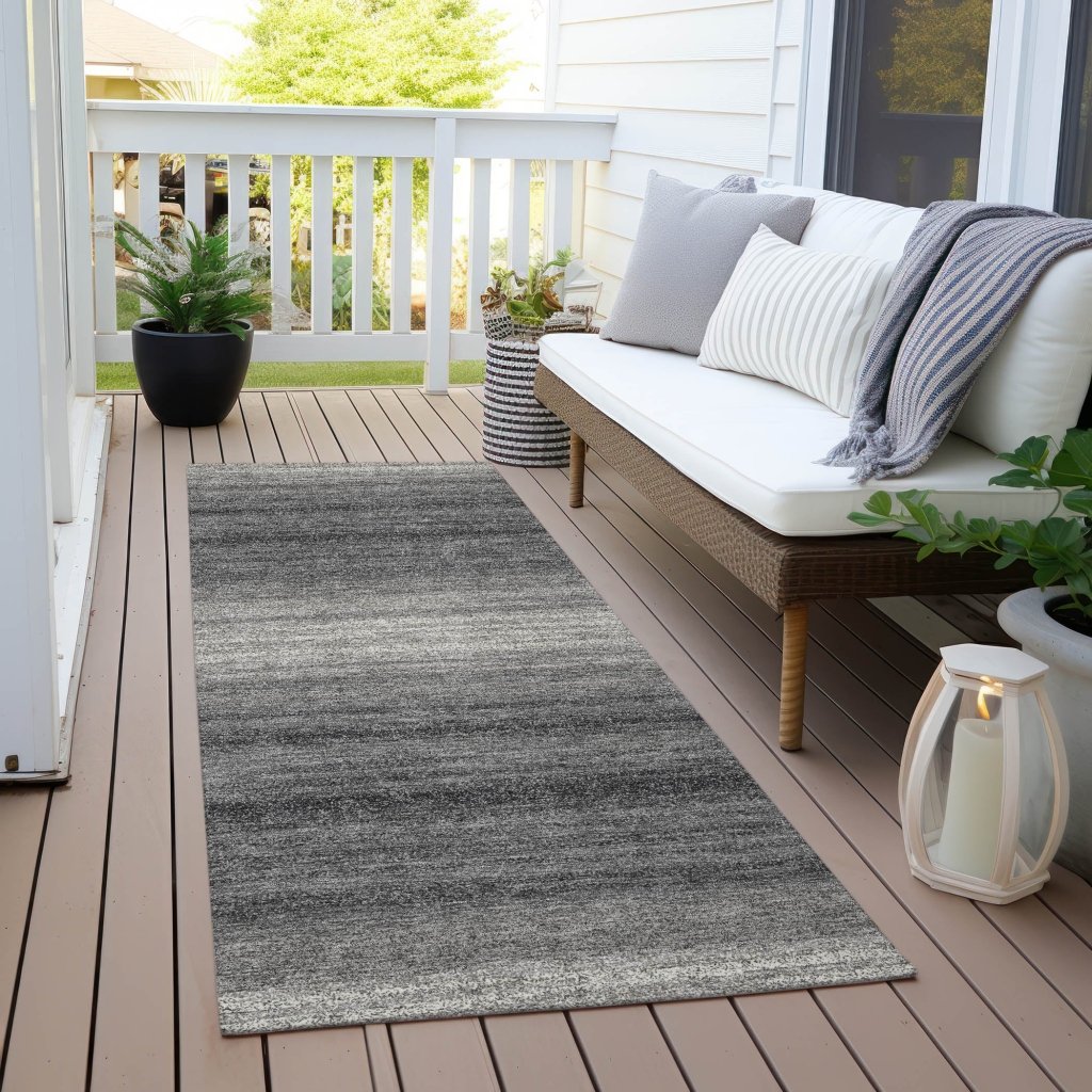 LOOMLAN Rugs Nira Gray Washable Indoor-Outdoor Rug