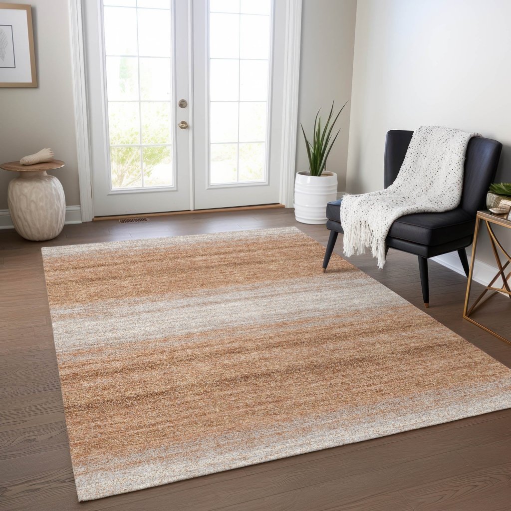 LOOMLAN Rugs Nira Orange Washable Indoor-Outdoor Rug