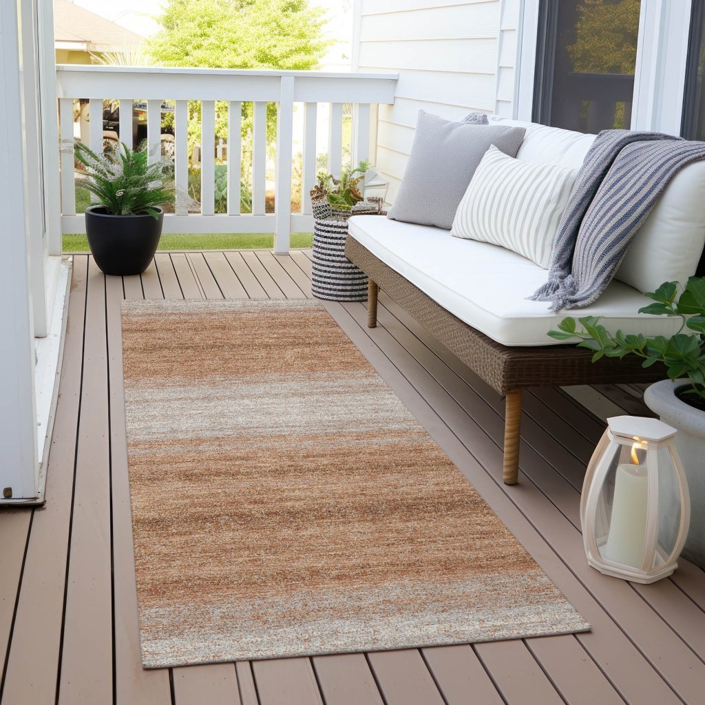 LOOMLAN Rugs Nira Orange Washable Indoor-Outdoor Rug