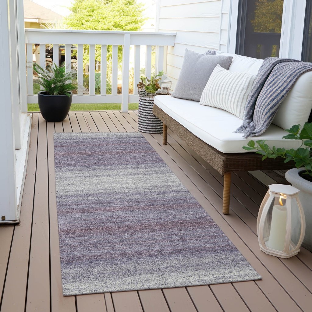 LOOMLAN Rugs Nira Purple Washable Indoor-Outdoor Rug