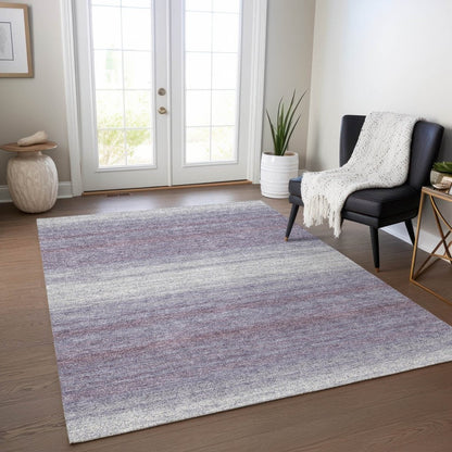 LOOMLAN Rugs Nira Purple Washable Indoor-Outdoor Rug
