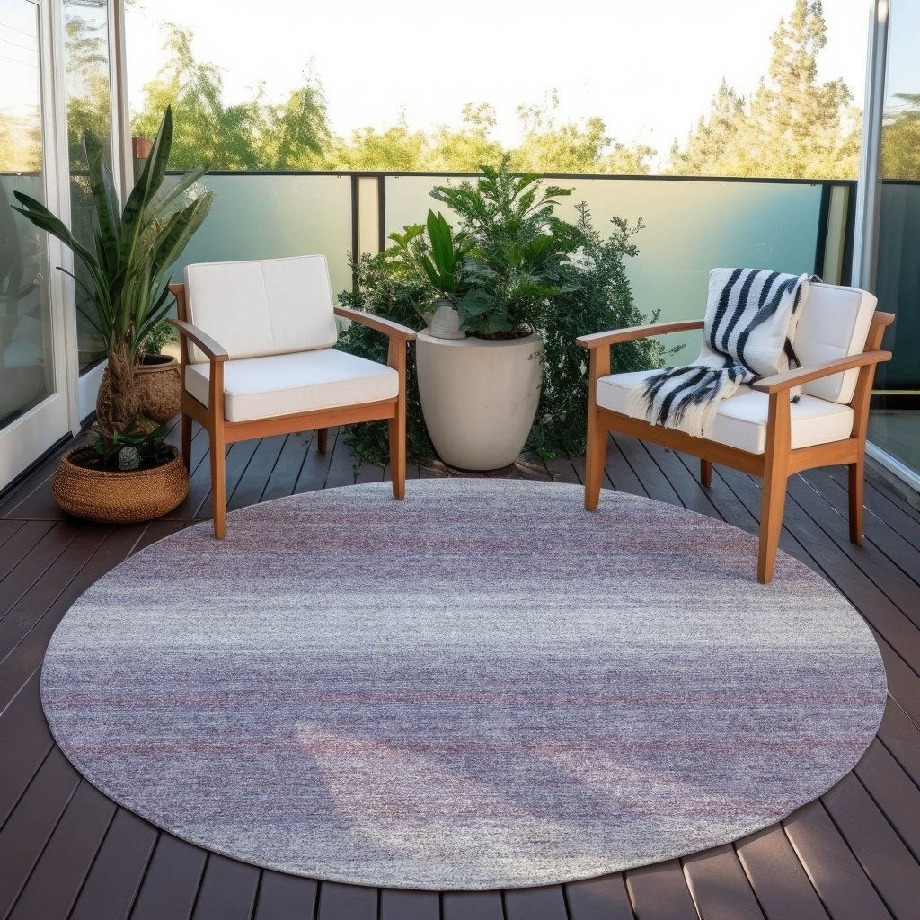LOOMLAN Rugs Nira Purple Washable Indoor-Outdoor Rug