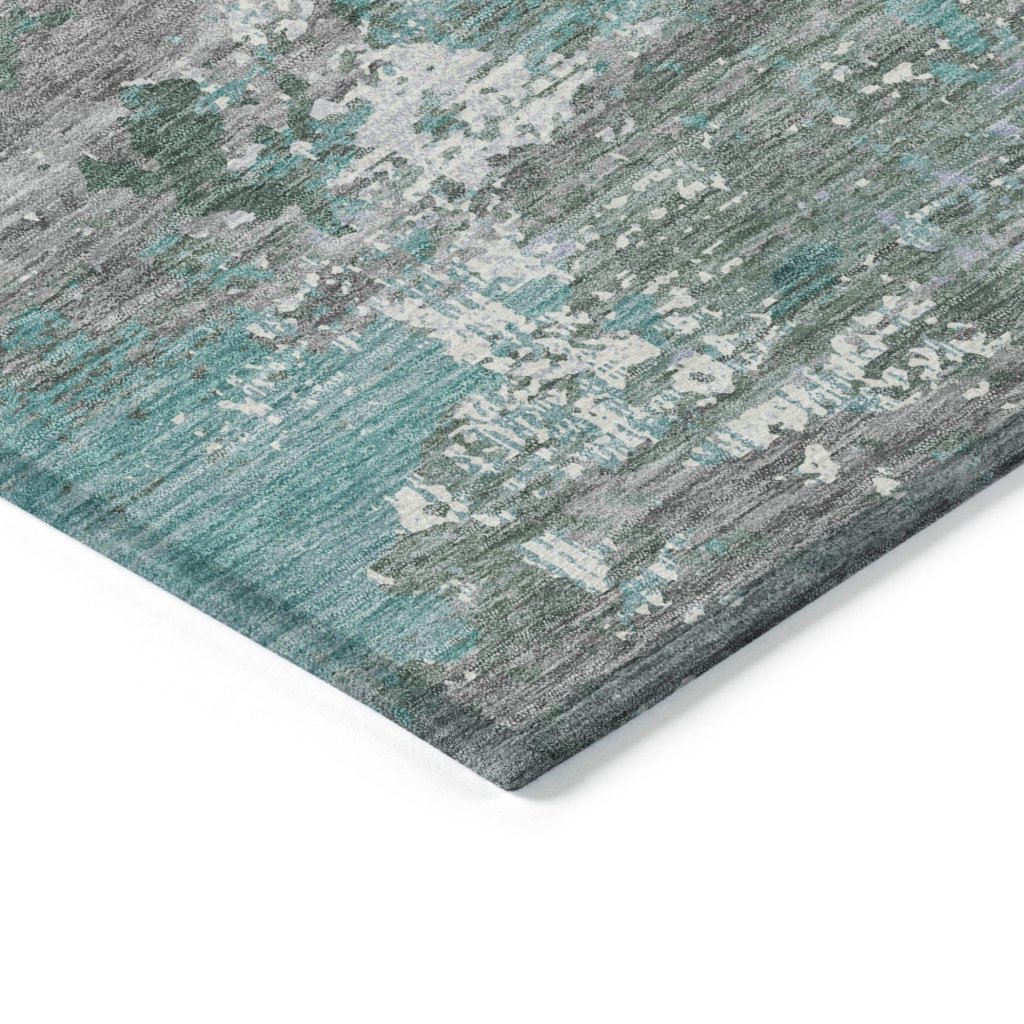 LOOMLAN Rugs Nixane Blue Washable Indoor-Outdoor Rug