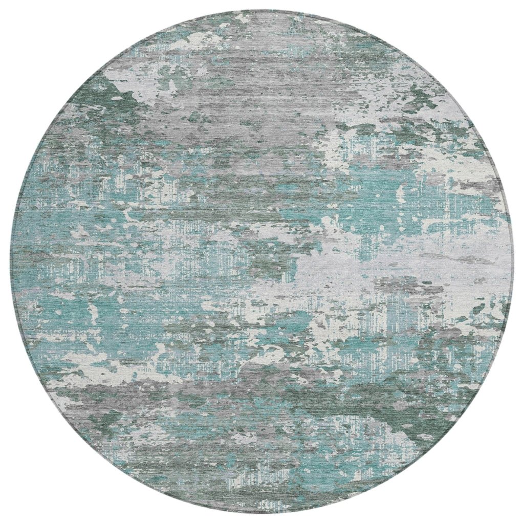 LOOMLAN Rugs Nixane Blue Washable Indoor-Outdoor Rug