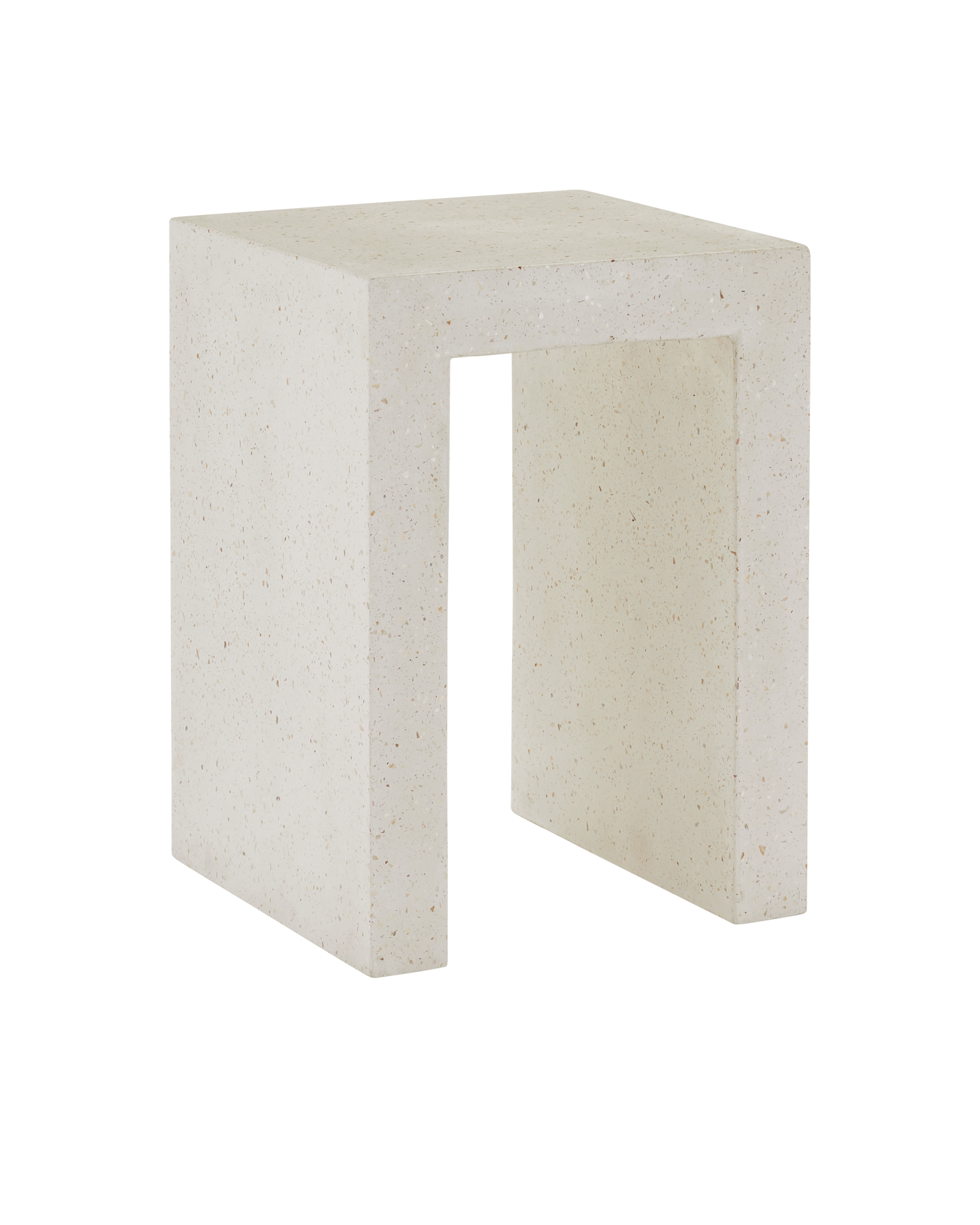 Carson Concrete and Stone Ivory Square Accent Table