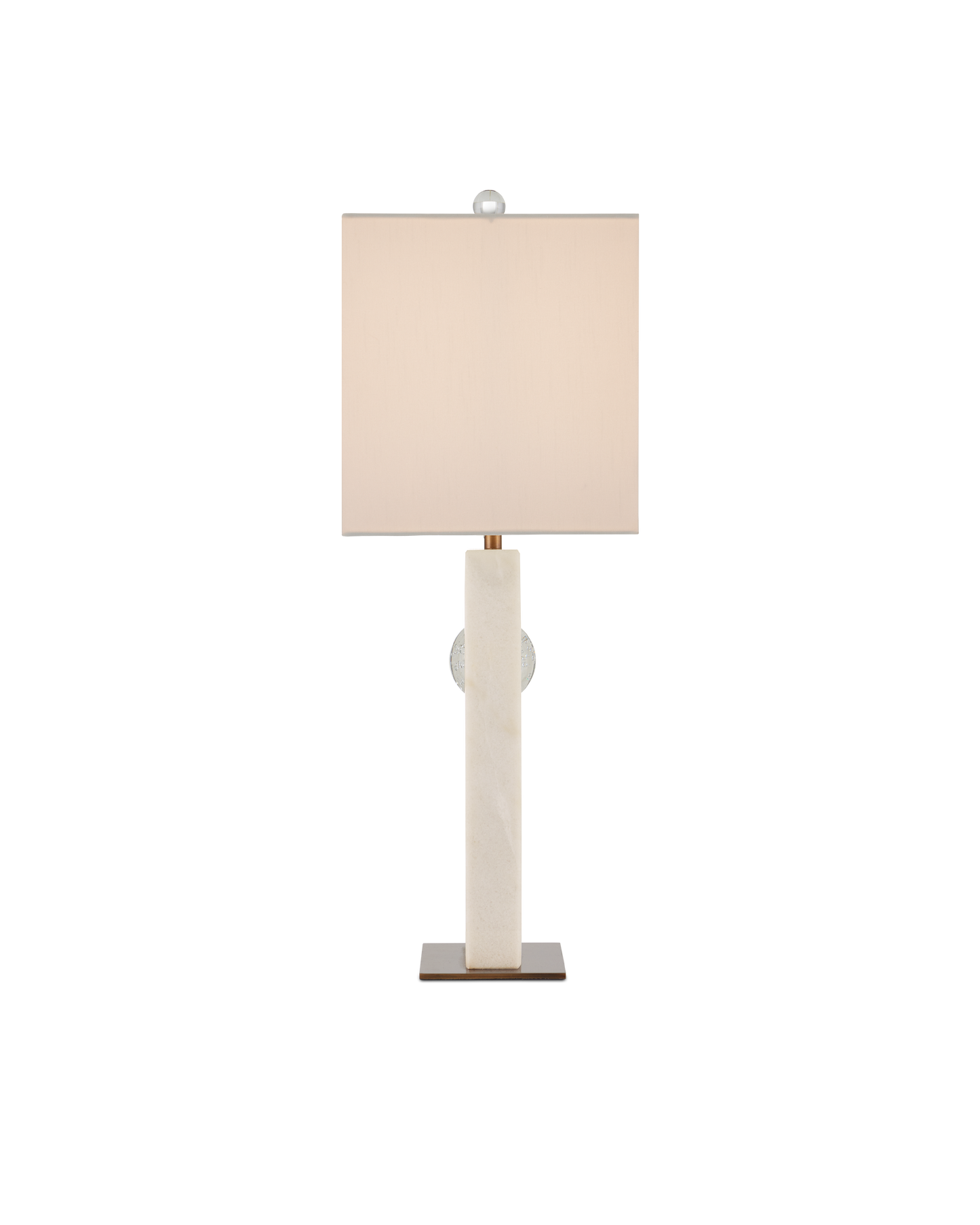 Radiant Marble and Glass White Table Lamp