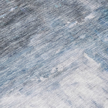 LOOMLAN Rugs Nocturne Blue Washable Indoor-Outdoor Rug