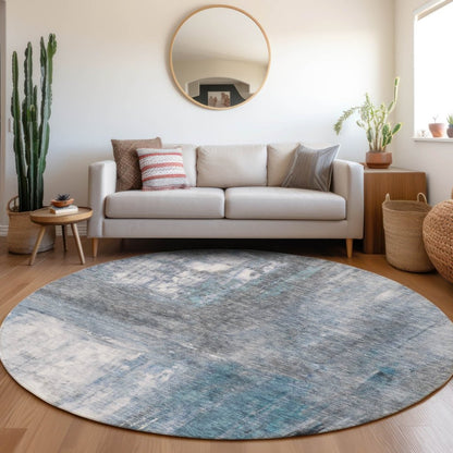 LOOMLAN Rugs Nocturne Blue Washable Indoor-Outdoor Rug