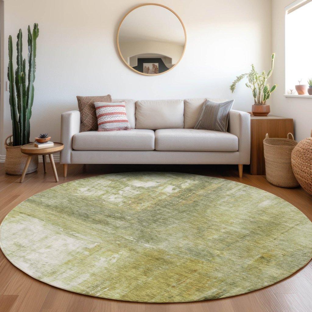 LOOMLAN Rugs Nocturne Green Washable Indoor-Outdoor Rug
