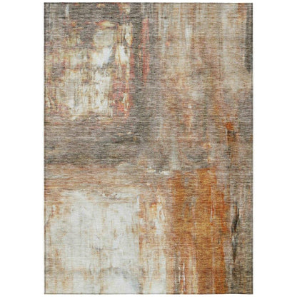 LOOMLAN Rugs Nocturne Orange Washable Indoor-Outdoor Rug