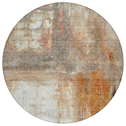 LOOMLAN Rugs Nocturne Orange Washable Indoor-Outdoor Rug