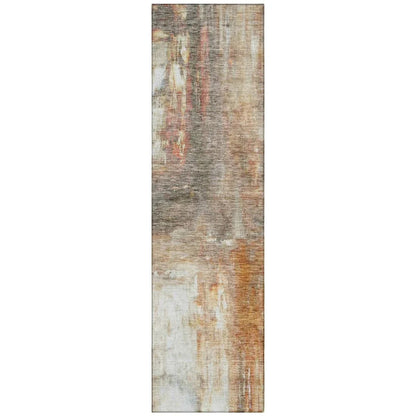 LOOMLAN Rugs Nocturne Orange Washable Indoor-Outdoor Rug