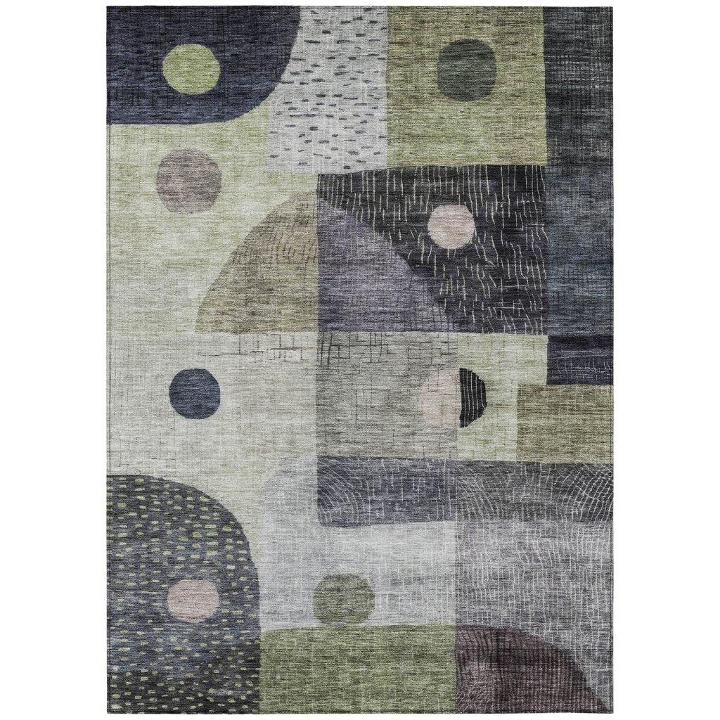 LOOMLAN Rugs Noel Aloe Washable Indoor-Outdoor Rug